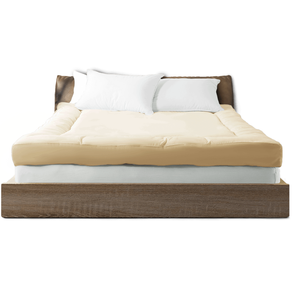 แผ่นรองนอน 3.5 ฟุต IBED รุ่นนุ่มแน่น (ลายเรียบ) หนา 4 นิ้ว CREAM